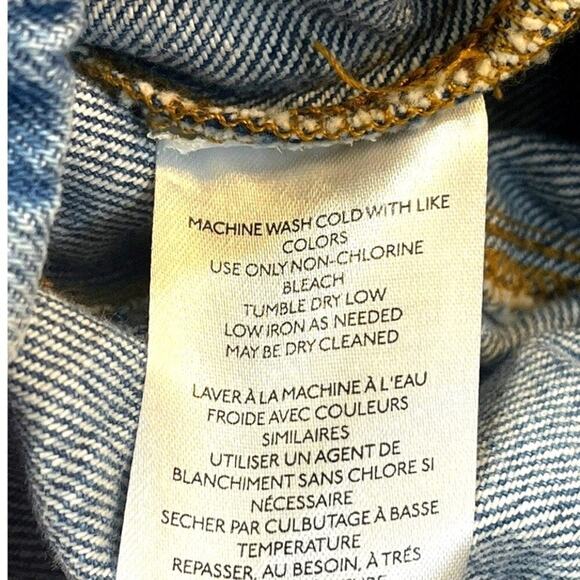 Maeve by Anthropologie Puff Sleeve Cropped Denim Jacket β Size M - Picture 10 of 12